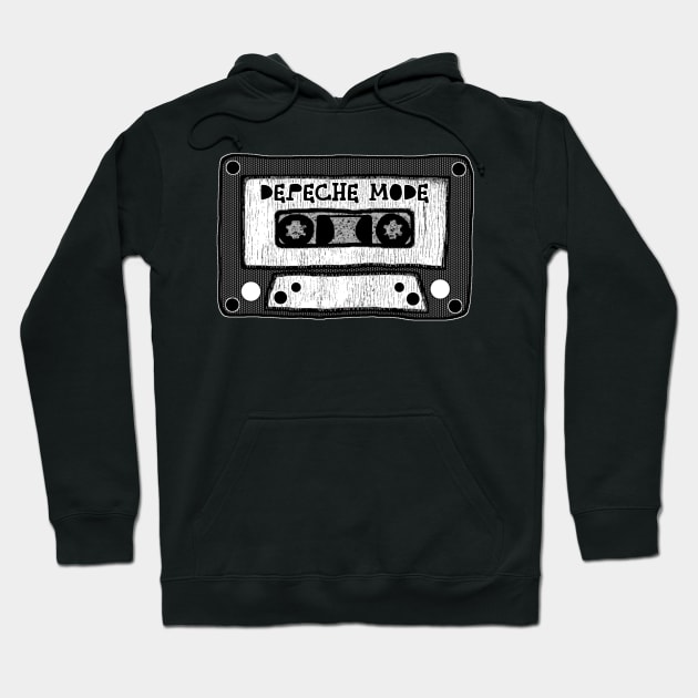 depeche mode cassette black and white Hoodie by kurokurosaki